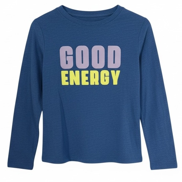 Cat & Jack Other - Cat & Jack Boys’ Blue Long Sleeve Tee Good Energy S (6-7) NWT